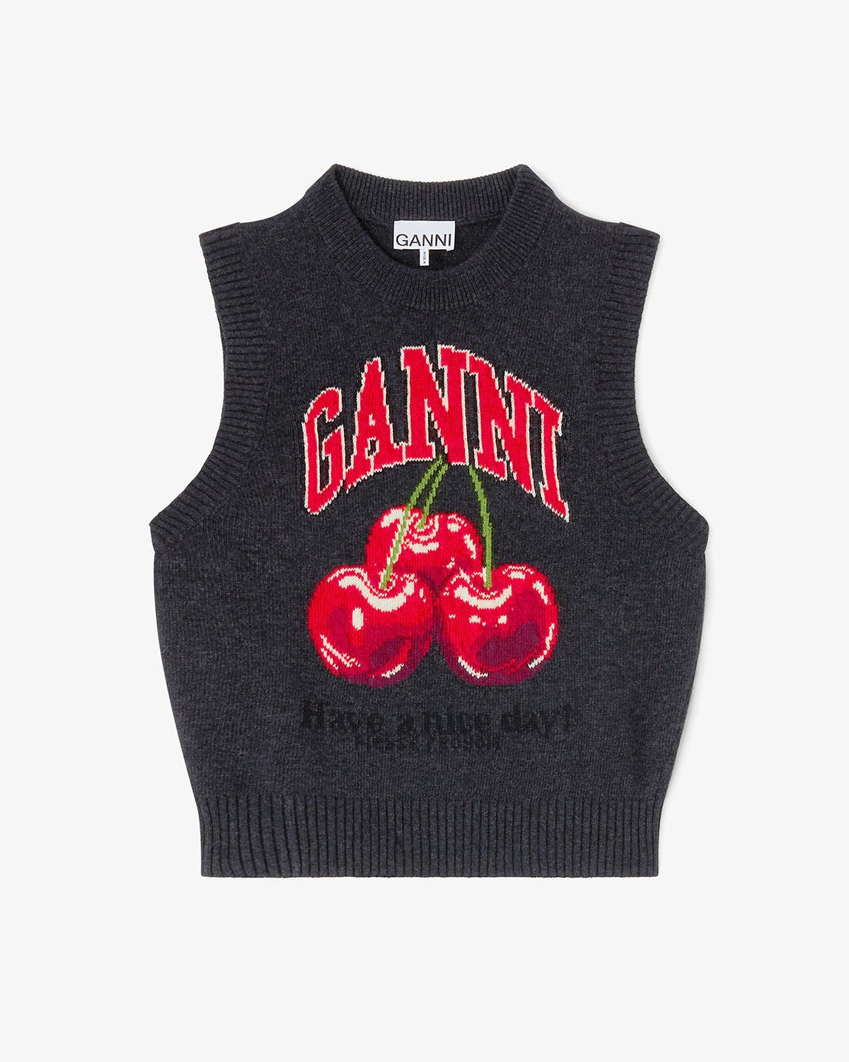 Graphic Wool Cardigan (Phantom)