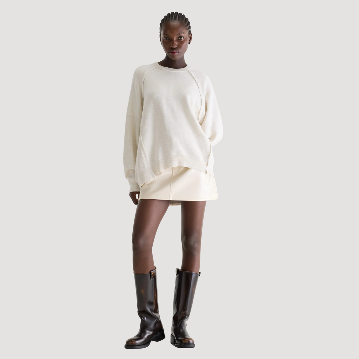 Deno Crewneck Sweater (Oyster)