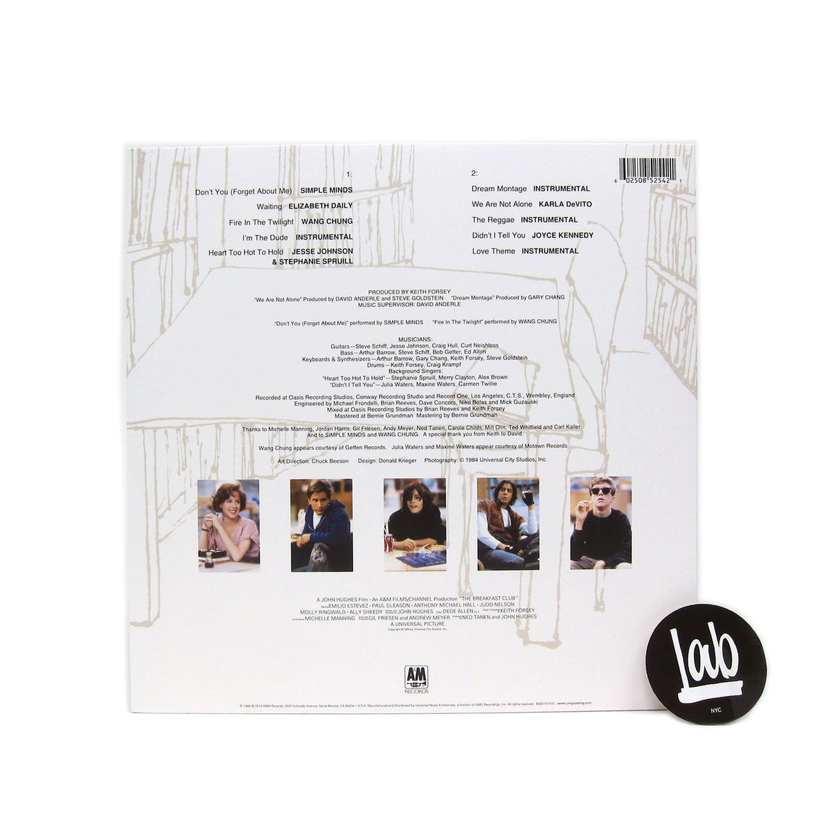 John Hughes: The Breakfast Club Original Soundtrack {Vinyl LP}