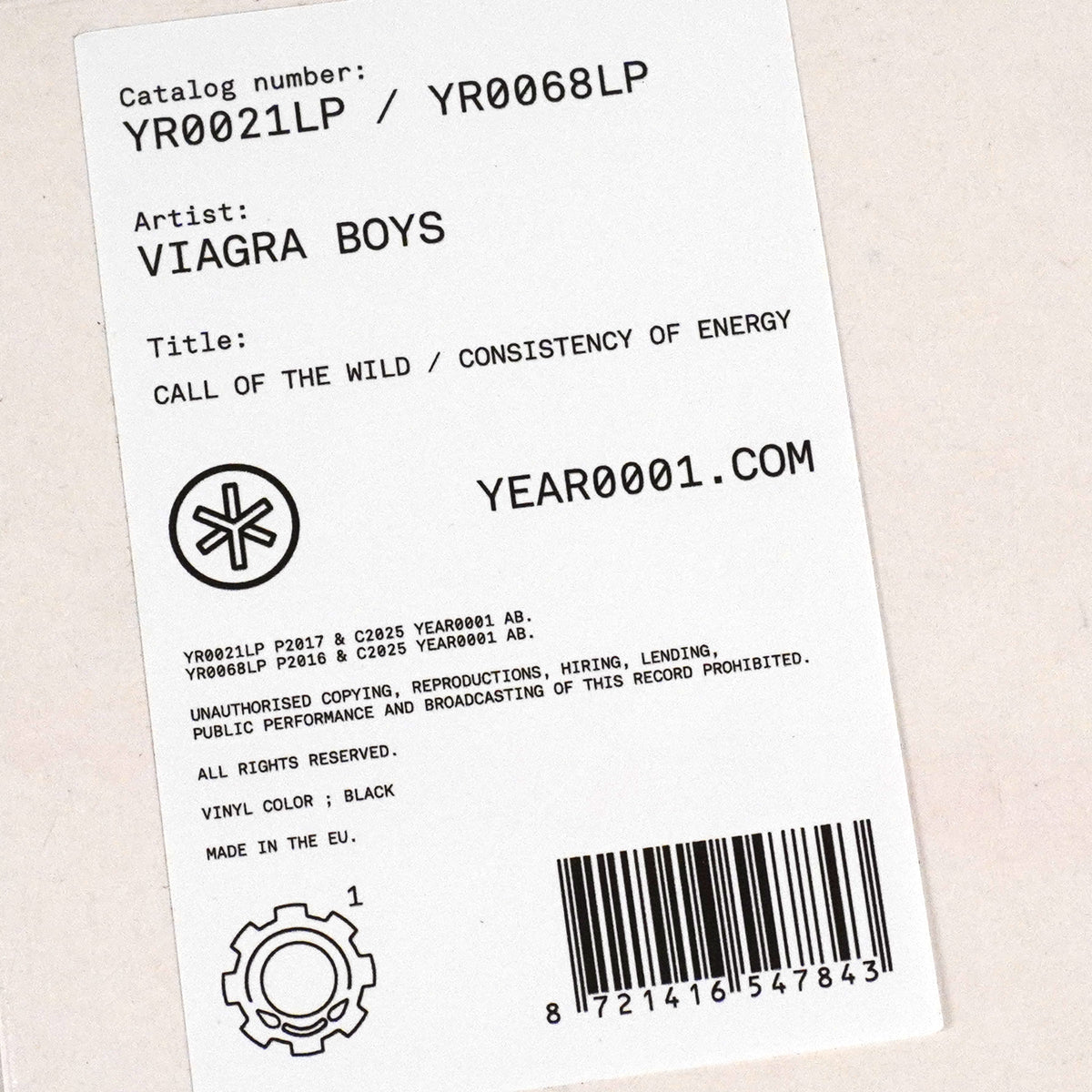 Viagra Boys: Consistency Of Energy / Call Of The Wild {Vinyl LP}