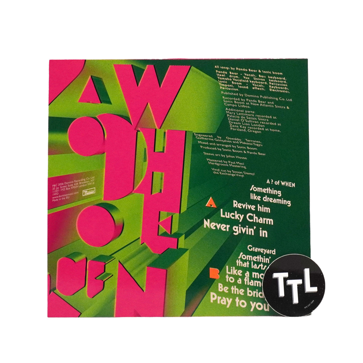 Panda Bear & Sonic Boom: A ? of WHEN (Indie Exclusive Colored Vinyl) {Vinyl LP}