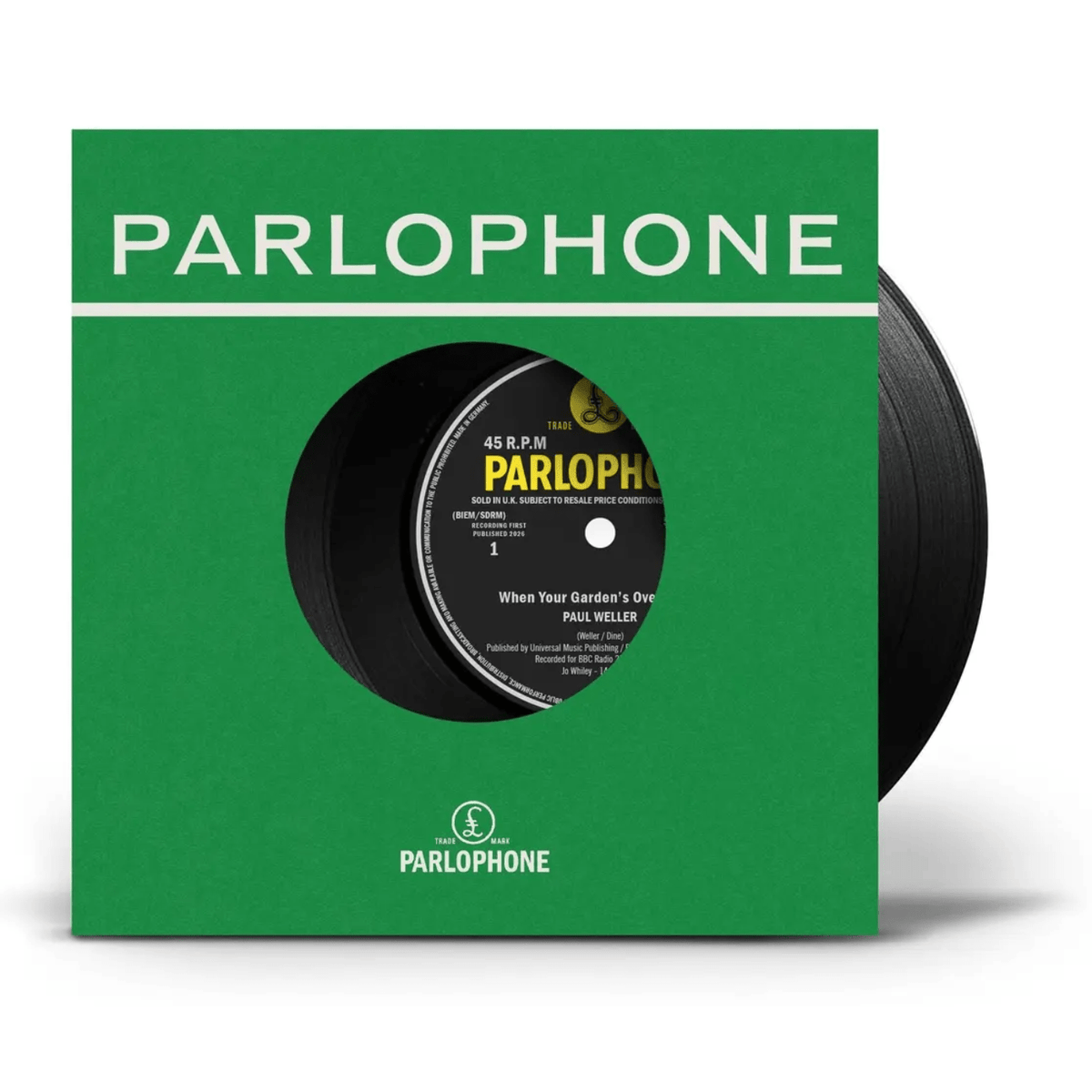 Paul Weller - When Your Garden's Overgrown / Boy About Town (Live At The BBC) - RSD 2026 7" Vinyl Record